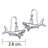 Great White Shark Sterling Silver Hook Earring TE2549 - DiveSilver Jewelry